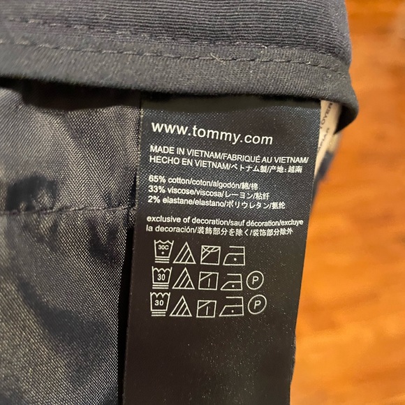 NWT Tommy Hilfiger waverly navy stretch capri size 10 - Picture 4 of 5